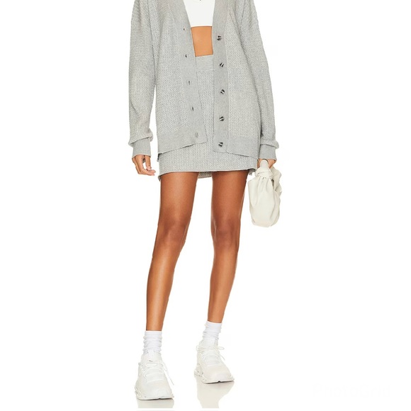 WeWoreWhat Revolve Cable Knit Gray Skirt Size Medium - Picture 6 of 12